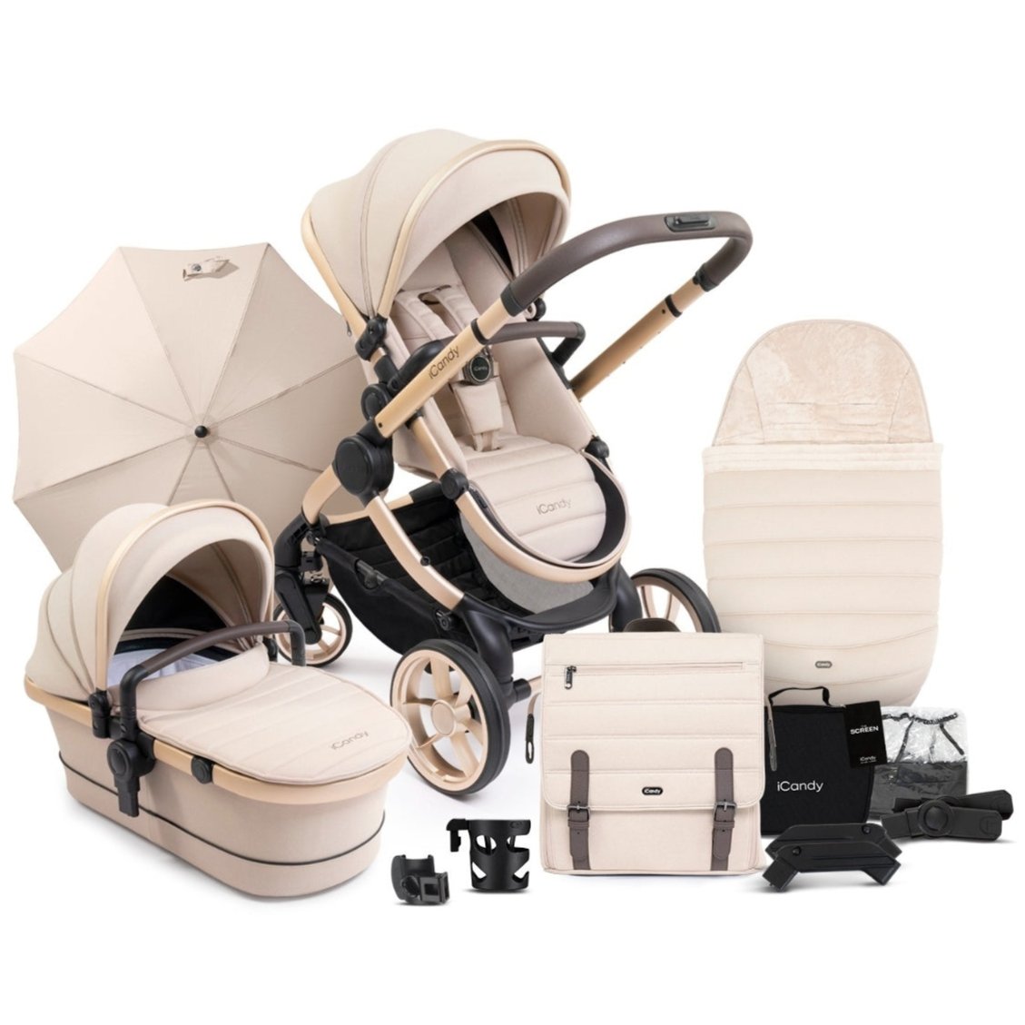 Icandy Peach Duo Peach Pushchair Icandy Peach Beluga Footmuff