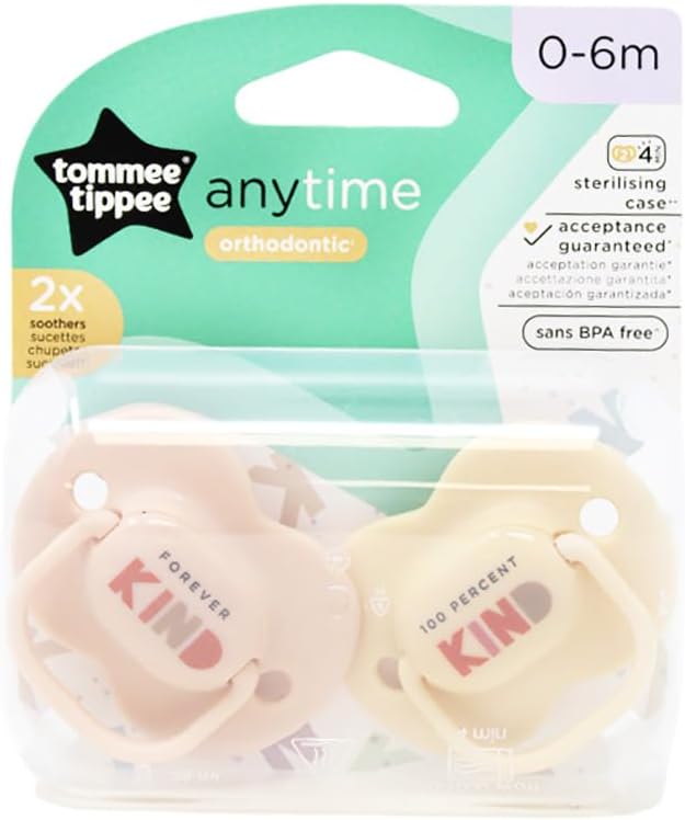 Tommee Tippee Day / Night Orthodontic Pacifiers 3 Pack 0-6 Mo