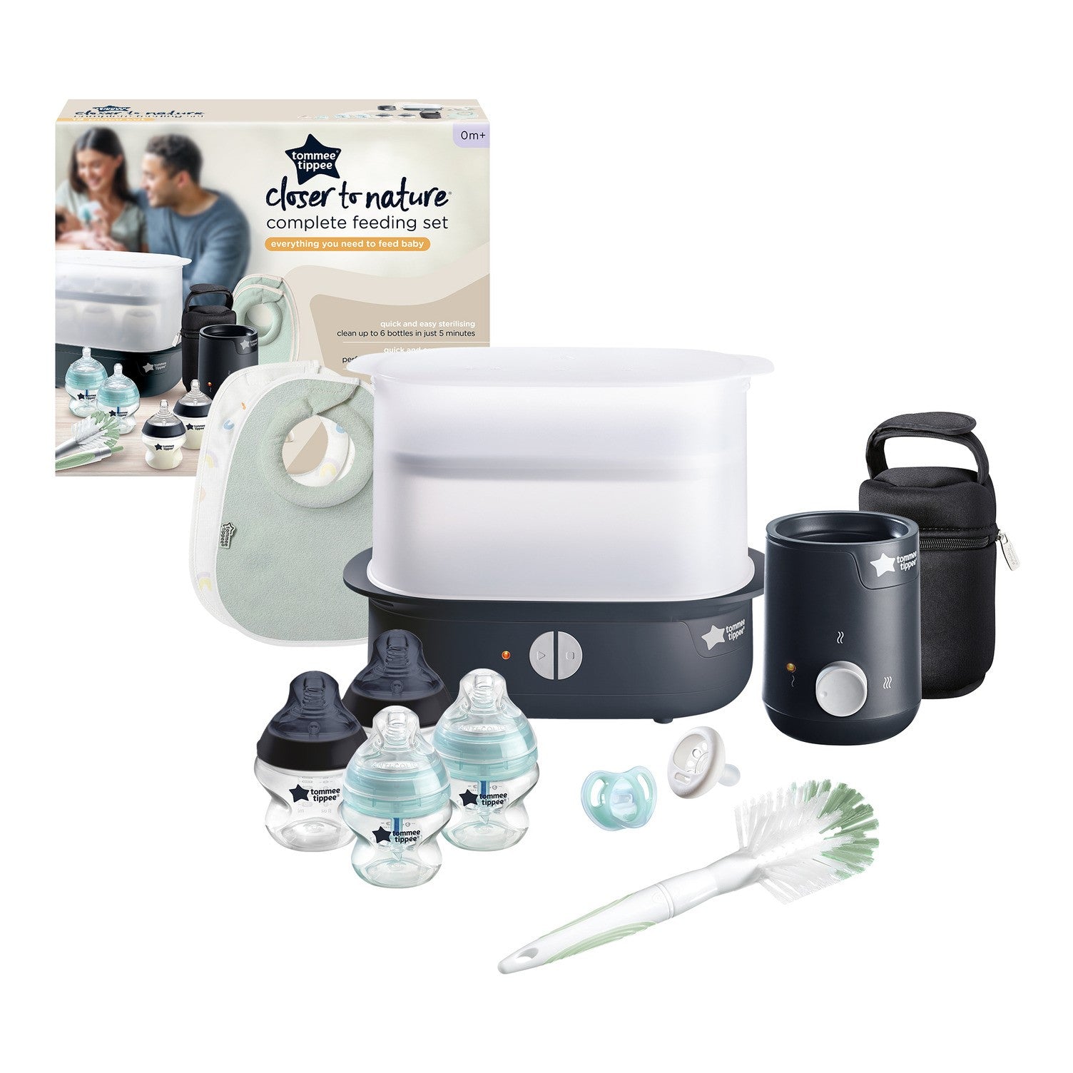 The Tommee Tippee Closer to Nature Complete Feeding Set black is