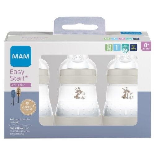 MAM Easy start anti-colic 160ml bottle - 3pk unisex now available at Tony  Kealys grey