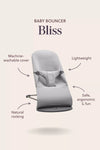 Babybjorn Bouncer Bliss Woven -Petal quilt - Sand Grey
