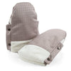 Egg Handmuffs Houndstooth Almond