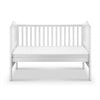 Babylo Exclusive Clara Deluxe 32mm solid wooden ends- cot bed White