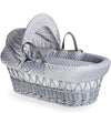 Grey wicker basket Grey dimple