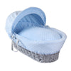 Grey wicker basket Blue Dimple