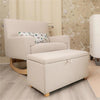 Gaia Serena Footstool - Oatmeal/Oak