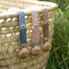 BIBS Pacifier Clip Braided Ivory/Vanilla