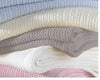 Giggle Baby - Organic Cotton Cot Blanket - Grey / Orange Trim 120x100cm.