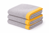 Giggle Baby - Organic Cotton Cot Blanket - Grey / Orange Trim 120x100cm.