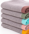 Giggle Baby - Organic Cotton Cot Blanket - Grey / Orange Trim 120x100cm.