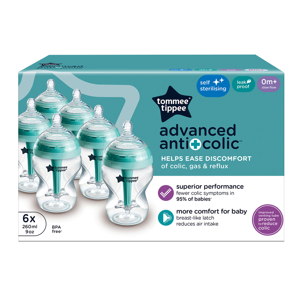 Tommee Tippee Advanced Anti Colic 6X 260ml bottles Tony Kealys