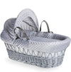 Grey wicker basket Grey dimple (online only)