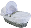 Grey wicker basket white dimple (online only)