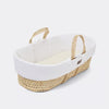 Little Green Sheep - Moses Basket and Static Stand Bundle - White Knit