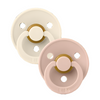 BIBS Pacifier Colour 2 Pack Latex Size 2  Ivory/Blush