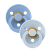 BIBS Pacifier Colour 2 Pack Latex Size 1 Sky Blue/Baby Blue