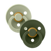 BIBS Pacifier Colour 2 Pack Latex Size 1 Sage/Hunter Green