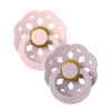 BIBS Pacifier Boheme 2 Pack Latex Size 1 Blossom/Dusky Lilac