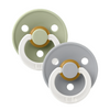 BIBS Pacifier Colour 2 Pack Latex Size 2 Sage GLOW/Cloud GLOW
