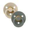 BIBS Pacifier Colour 2 Pack Latex Size 2 Symmetric Vanilla/Pine