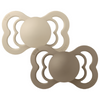 BIBS Pacifier Supreme 2 Pack Latex Size 1 Vanilla/Dark Oak