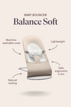 Babybjorn Bouncer Balance Soft - Mesh -Grey beige/White