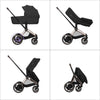 Cybex ePriam Comfort Matt Black incl. Foldable Carry Cot Cozy Beige/beige