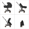 Cybex Coya Comfort Rosegold incl. Foldable Carry Cot Sepia Black/ black