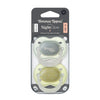 Tommee Tippee 2 X 0-6M Night Silicone soother assorted