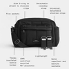 Finnson Freya Eco Oversized stroller organiser with stroller clips - Black