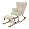 Nested Roma nursing chair and footstool - Natural boucle