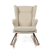 Nested Roma nursing chair and footstool - Natural boucle