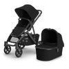 Uppababy Vista V3 Stroller - James - Black - Carbon Frame/Black Leather