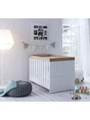 Little Acorn Burlington Cotbed White/Oak