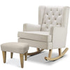 Nested Soothe Easy Chair with Footstool - Natural