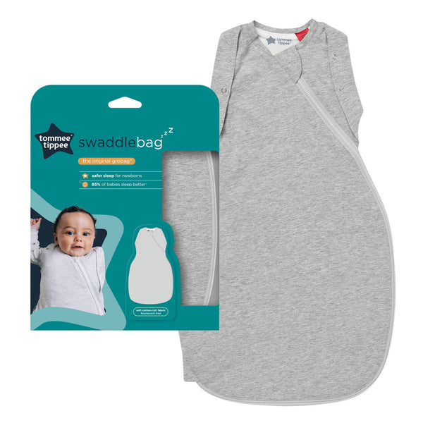 Tommee Tippee Swaddle bag 3-6M Sky Grey Marl available at